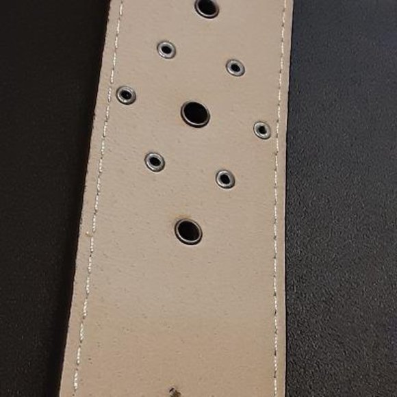 Earth Toned Patchwork Faux Leather Studded Belt - Picture 9 of 10